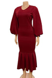 Elegant Solid Patchwork V Neck Evening Dress Dresses(4 Colors))