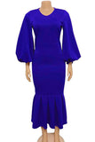 Elegant Solid Patchwork V Neck Evening Dress Dresses(4 Colors))