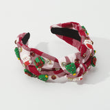 Casual Santa Claus Christmas Tree Patchwork Hair Band