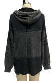 Casual Solid Make Old Zipper Hooded Collar Outerwear(3 Colors)