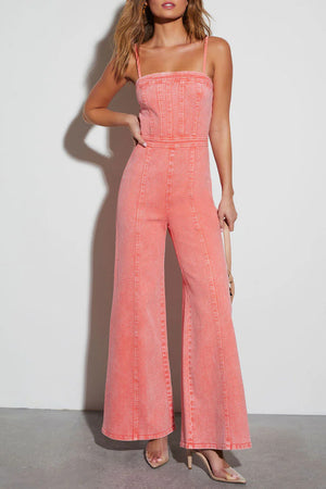 Casual Simplicity Solid Make Old Regular Jumpsuits