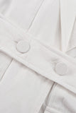 Casual Solid Bandage Pocket Buttons Turn-back Collar Blouses(4 Colors)