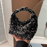 Casual Patchwork Sequins Chains Bags