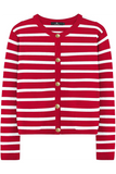 Casual Daily Stripe Buttons Weave O Neck Outerwear(8 Colors)