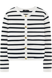 Casual Daily Stripe Buttons Weave O Neck Outerwear(8 Colors)