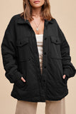 Casual Daily Solid Color Pocket Buttons Turndown Collar Outerwear