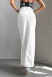 Casual Daily Pocket Buckle Regular High Waist Straight Bottoms