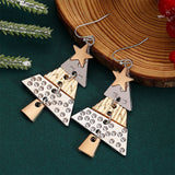 Daily Christmas Tree Hollow Out Rhinestone Decor Earrings(9 Colors)