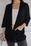 Casual Solid Color Pocket Cardigan Outerwear