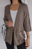 Casual Solid Color Pocket Cardigan Outerwear