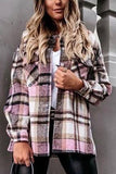 Fashion Daily Adult Plaid Cardigan Turndown Collar Blouses(3 Colors)