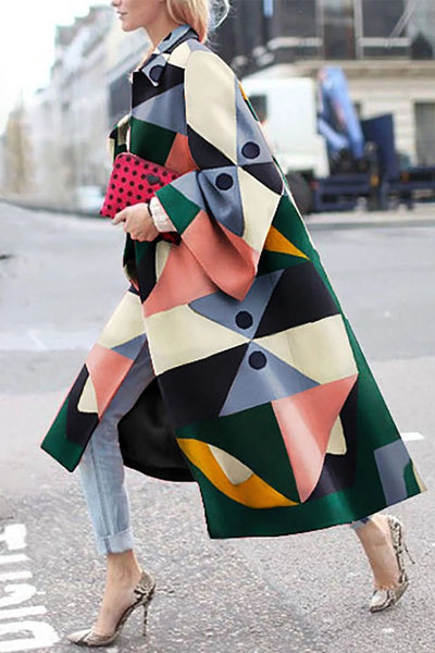 Street Camouflage Print Patchwork Turndown Collar Outerwear(12 Colors ...
