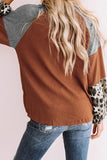 Casual Split Joint O Neck Tops(3 Colors)