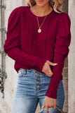 Suéteres elegantes com gola redonda em cor sólida (5 cores)