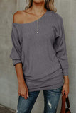 Casual Solid Color Off the Shoulder Tops(5 Colors)