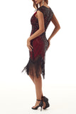 Elegant Formal Solid Tassel Beading O Neck Evening Dress Dresses