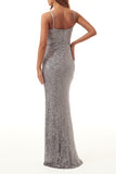 Elegant Formal Solid Sequins V Neck Evening Dress Dresses